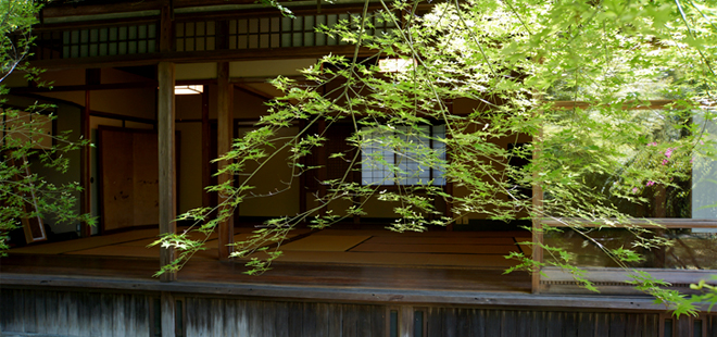 外と内が一体となった数寄屋づくりの日本的空間